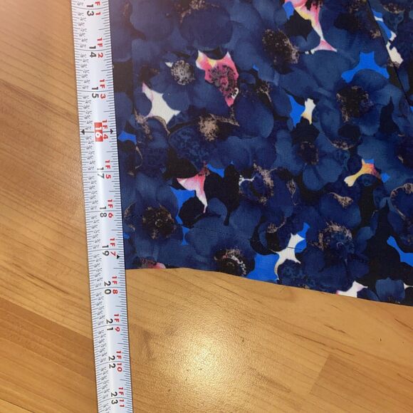 Anthropologie "Seen Worn Kept" Blue Floral V Neck Floral Wide‎ Leg Jumpsuit - 4 - Picture 13 of 14